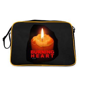 ZoffArt BURNING HEART - Retro Tasche - Schwarz/Gold - Hinten