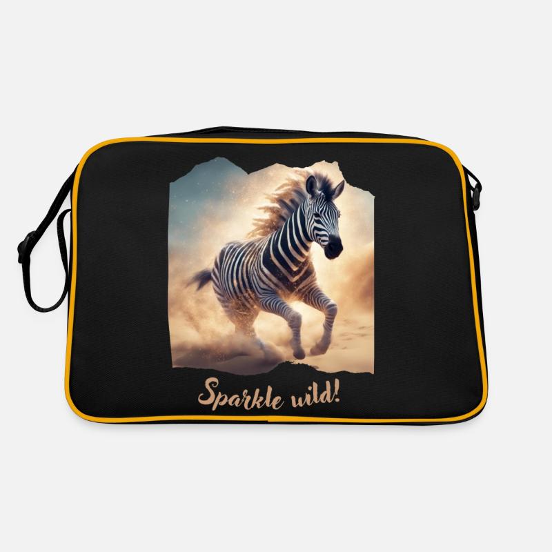 Sparkle wild - Retro Tasche - Schwarz/Gold