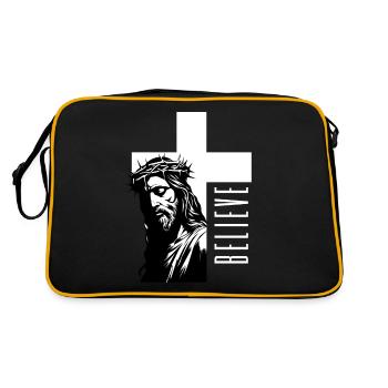 Jésus - Croire : une conception de foi forte - Sac Retro - noir/or - Dos