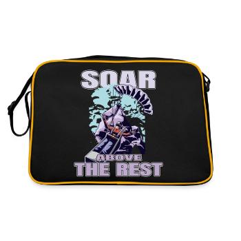 Soar Above the Rest – Paragliding Design - Retro Bag - black/gold - Back