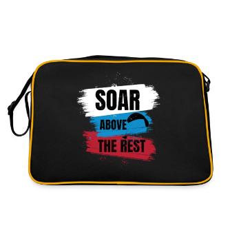Soar Above the Rest – Paragliding Design - Retro Bag - black/gold - Back