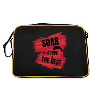 Soar Above the Rest – Paragliding Design - Retro Bag - black/gold - Back