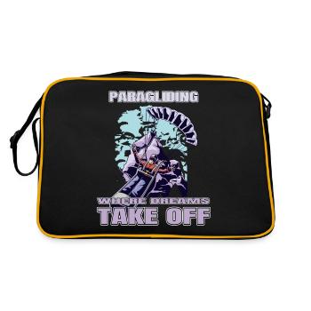 Paragliding: Where Dreams Take Off - Retro Bag - black/gold - Back