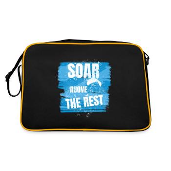 Soar Above the Rest – Paragliding Design - Retro Bag - black/gold - Back