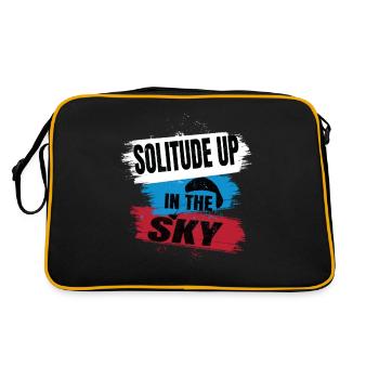 Solitude Up in the Sky – Paragliding - Retro Tasche - Schwarz/Gold - Hinten