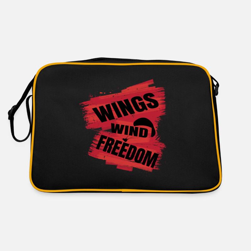 Wings, Wind, Freedom – Paragliding Spirit Retro Bag
