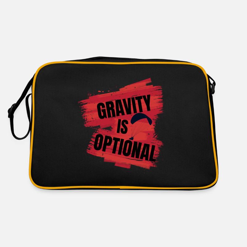 Gravity Is Optional – Paragliding Design Retro Tasche