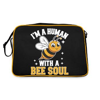 abeille abeille apicultrice abeille abeille - Sac Retro - noir/or - Dos
