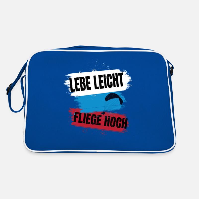 Lebe leicht, fliege hoch Retro Tasche
