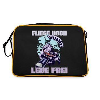 Fly high, live free - Retro Bag - black/gold - Back