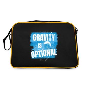 La gravité est facultative - Aviator Saying - Sac Retro - noir/or - Dos