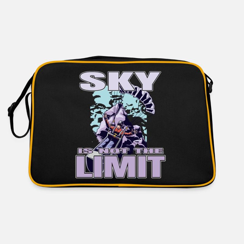 Sky is the Limit - Paraglider Spruch Retro Tasche