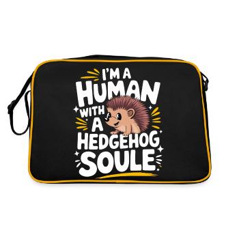 hérisson animal épineux hérisson - Sac Retro - noir/or - Dos