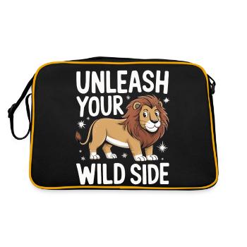 Lion Lion Animal Africa - Retro Bag - black/gold - Back