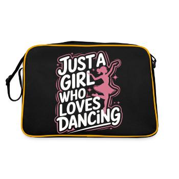 Tanzen Tänzer Tanzen - Retro Tasche - Schwarz/Gold - Hinten