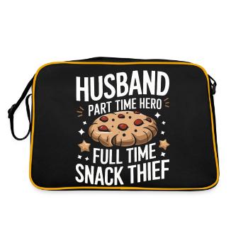 Husband, Spouse, Family, Wedding - Retro Bag - black/gold - Back