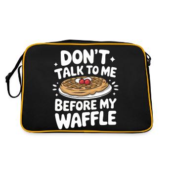 Waffles Breakfast Sweets - Retro Bag - black/gold - Back