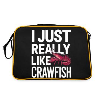 Homards, crabes, crevettes, fruits de mer - Sac Retro - noir/or - Dos