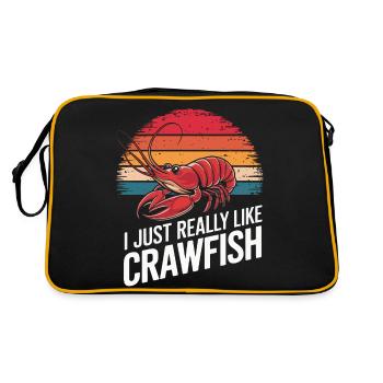 Homards, crabes, crevettes, fruits de mer - Sac Retro - noir/or - Dos