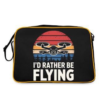 Dronen Pilot Quadrocopter Drone - Retro Tasche - Schwarz/Gold - Hinten