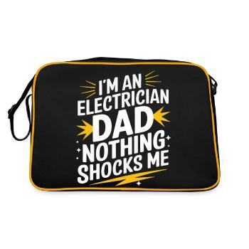 Électricien Électronicien Technicien Artisan Métier Disant - Sac Retro - noir/or - Dos