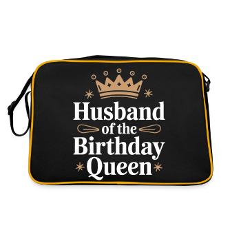 Husband, Spouse, Family, Wedding - Retro Bag - black/gold - Back