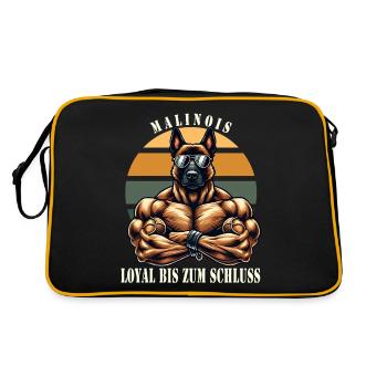 Loyal jusqu’au bout Malinois musclé - Sac Retro - noir/or - Dos