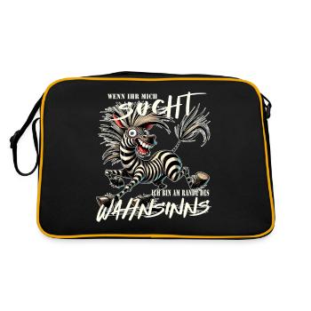 Si vous me cherchez, au bord de la folie - Sac Retro - noir/or - Dos