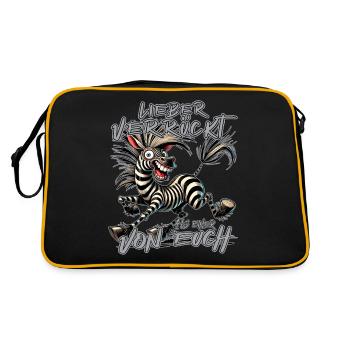 Zèbre Mieux fou que l’un d’entre vous - Sac Retro - noir/or - Dos
