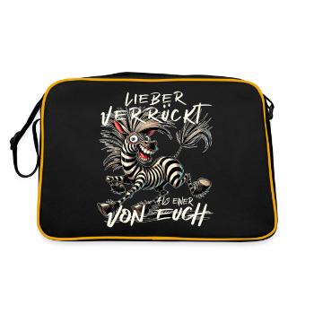 Zèbre Mieux fou que l’un d’entre vous - Sac Retro - noir/or - Dos