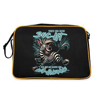 Zèbre Si tu me cherches Folie - Sac Retro - noir/or - Dos