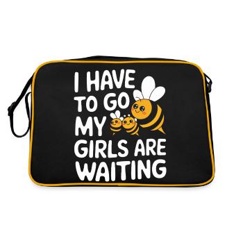 abeille abeille apicultrice abeille abeille - Sac Retro - noir/or - Dos