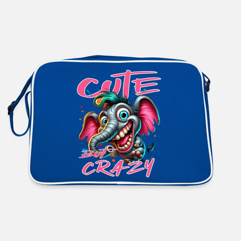 Style de bande dessinée éléphant mignon mais fou Sac Retro