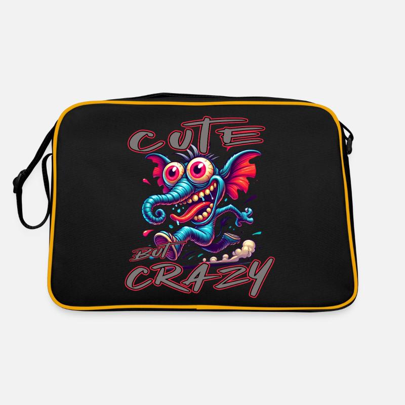 Style de bande dessinée éléphant mignon mais fou Sac Retro