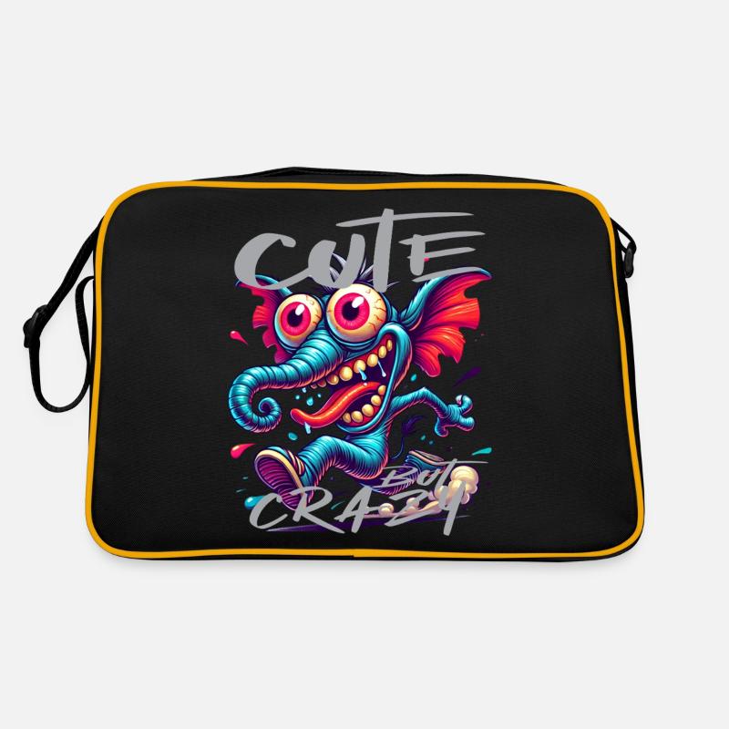 Style de bande dessinée éléphant mignon mais fou Sac Retro
