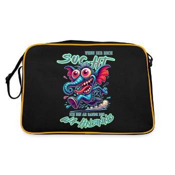 Si vous me cherchez, je suis au bord de la folie - Sac Retro - noir/or - Dos