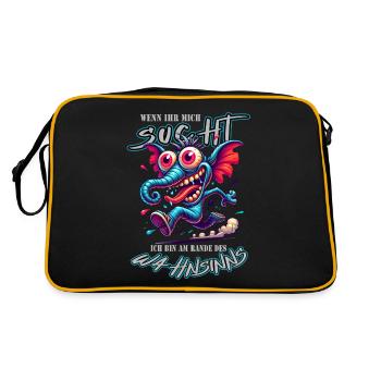 Si vous me cherchez, je suis au bord de la folie - Sac Retro - noir/or - Dos