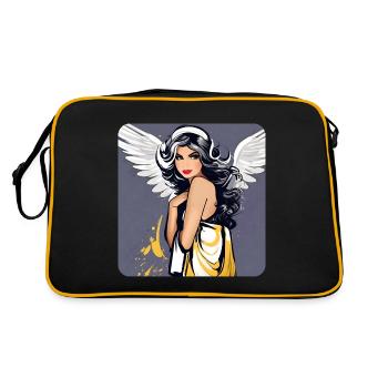 Engel - Retro Tasche - Schwarz/Gold - Hinten