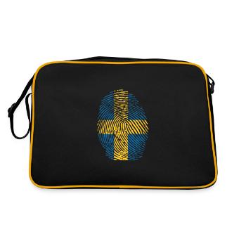 Schweden - Retro Tasche - Schwarz/Gold - Hinten