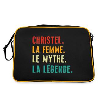Christel la femme le mythe la légende Cadeau - Sac Retro - noir/or - Dos