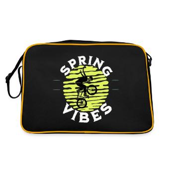 Spring vibes - Retro Bag - black/gold - Back