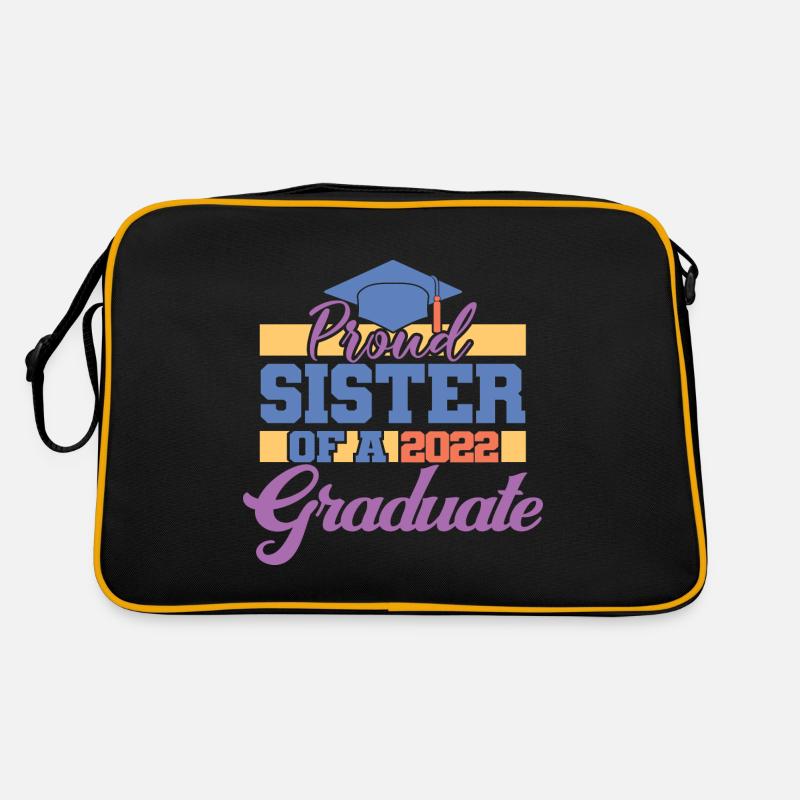 Stolze Schwester eines Absolventen 2022 - Abschlussgeschenke Retro Tasche