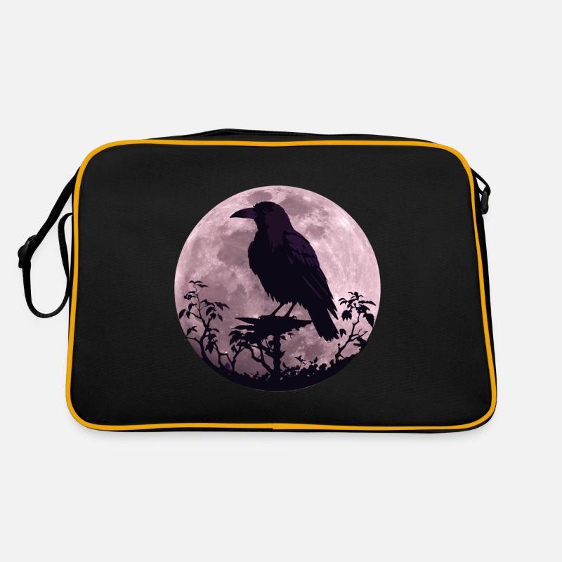 Corbeau au clair de pleine lune Sac Retro