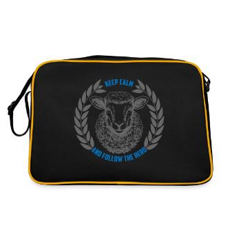 Les moutons restent calmes et suivent le troupeau - Sac Retro - noir/or - Dos