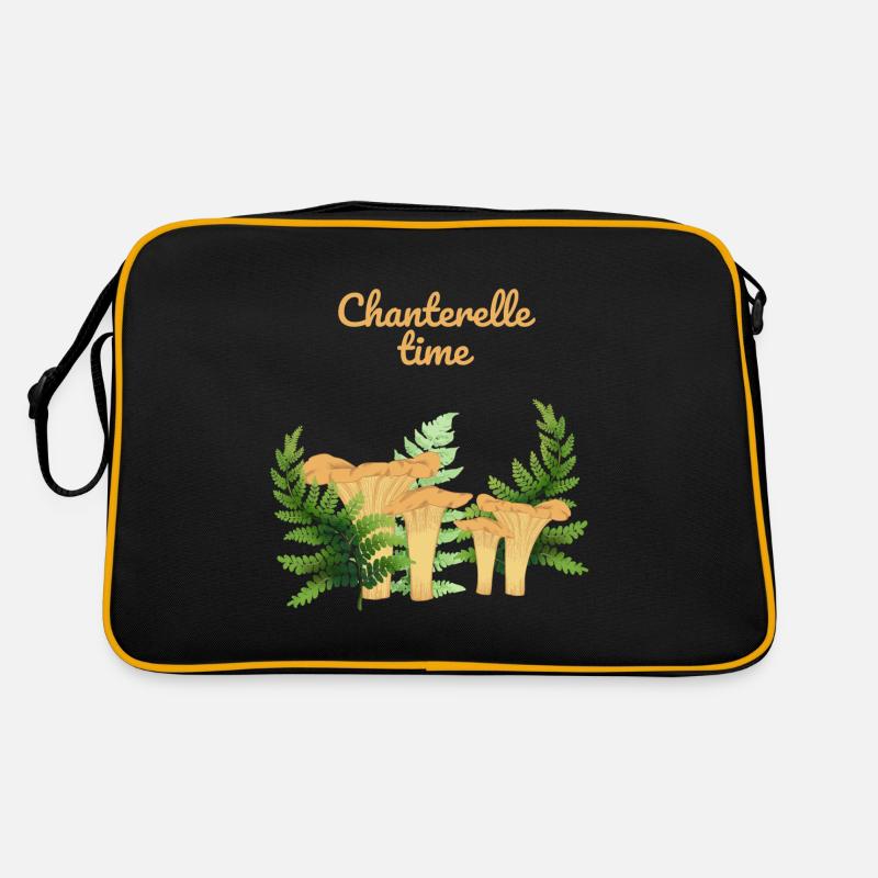 Chanterelles in a forest Retro Bag