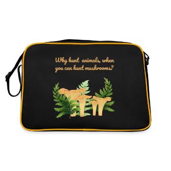 Schurken-Jäger - Retro Tasche - Schwarz/Gold - Hinten