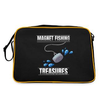 Magnetfischen - Retro Tasche - Schwarz/Gold - Hinten