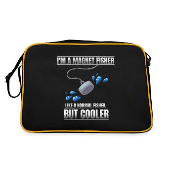 I'm a magnet fisher - Retro Bag - black/gold - Back
