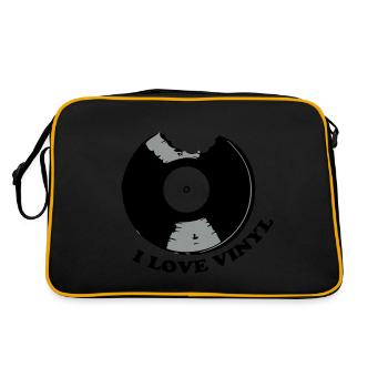 I Love Vinyl - Retro Bag - black/gold - Back