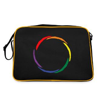 Circle symbol homosexuality LGBT - Retro Bag - black/gold - Back